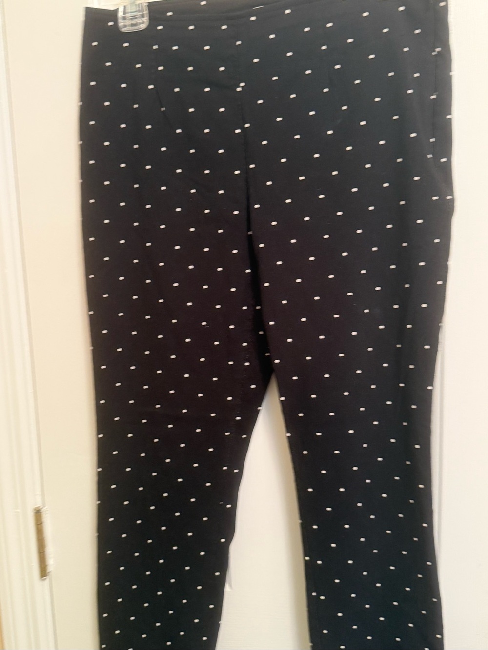 Size 10, black and white polkadot pants